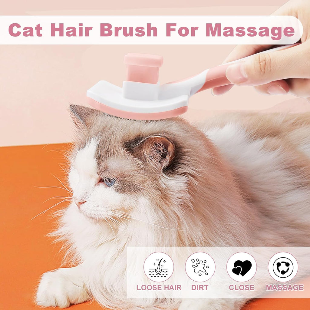Pet Self Cleaning Slicker Brush Pet Hair Brush Dog Brush  Cat Brush For Shedding Hair Pet Hair Removal Tool Safe Massage Comb For Long  Middle-long, Short Hair