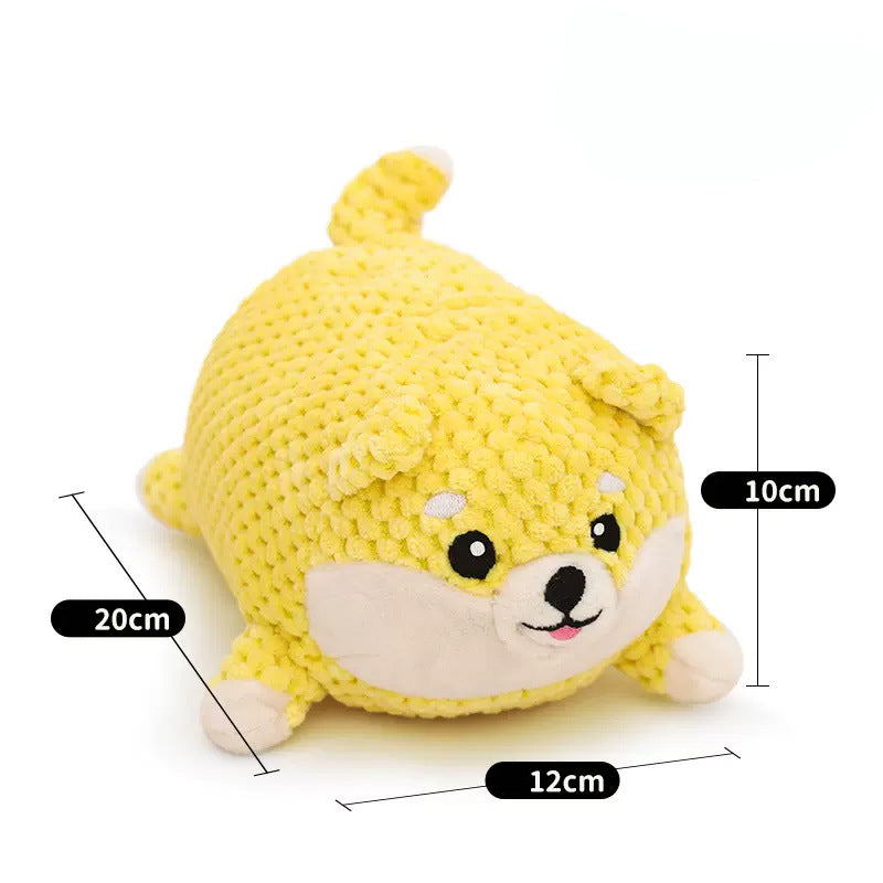 Stuffed Animals Dog Calming Toy Pet Plush Toy Puppy Teeth Cleaning Chew Squeaky Pillow Toy Bite Resistant Vocalization Dog Toy