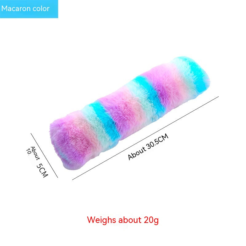 Rainbow Long Plush Cat Pillow Pet Toy