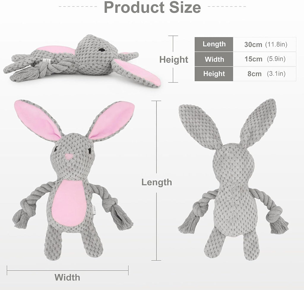 Dog Toys Dog Squeaker Toys With Crinkle Paper Stuffed Animal Dog Plush Chewing Toy Cotton Rope Interactive Toys For Puppy Small Middle Dogs