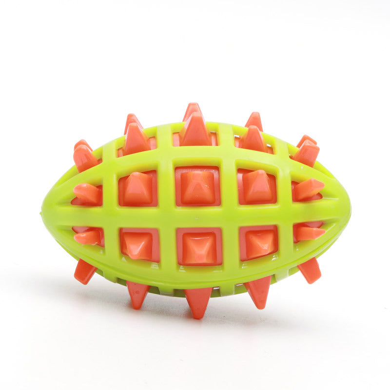 Pet Sounding Dog Teether Ball Indestructible Dog Toys For Aggressive Chewers Cleans Dogs Teeth Dog Throwing Game Anxiety Relief Interactive Dog Toys