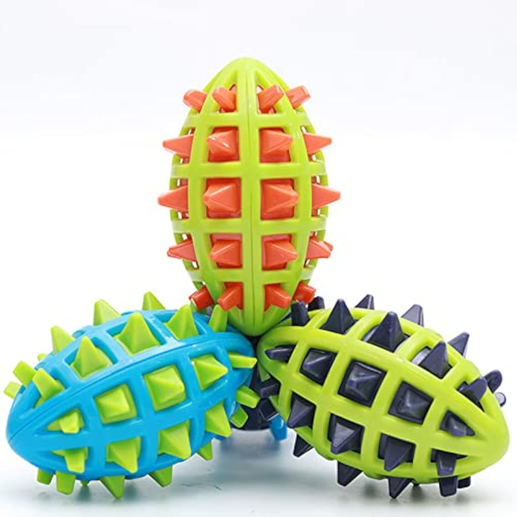 Pet Sounding Dog Teether Ball Indestructible Dog Toys For Aggressive Chewers Cleans Dogs Teeth Dog Throwing Game Anxiety Relief Interactive Dog Toys